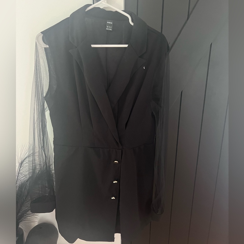 Black romper dress